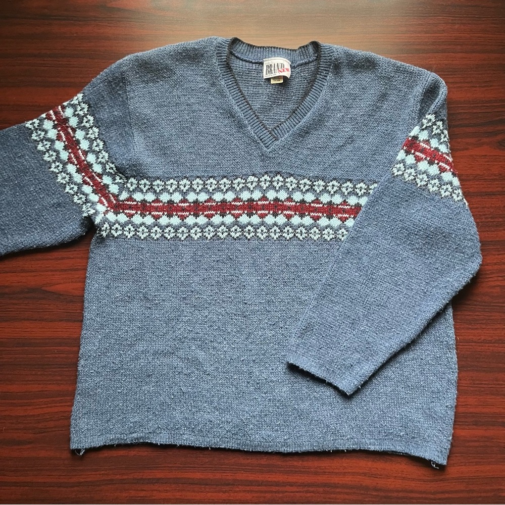 Vintage New Brand Sweater V Neck Knit Made In USA Size Large Women’s